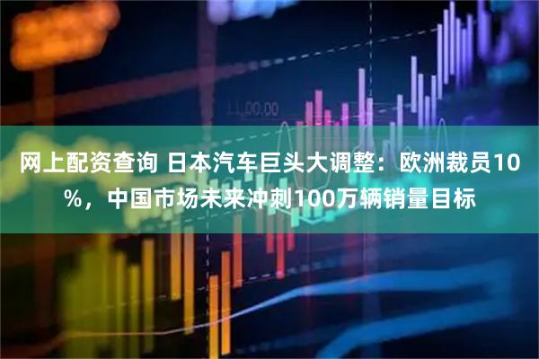 网上配资查询 日本汽车巨头大调整：欧洲裁员10%，中国市场未来冲刺100万辆销量目标
